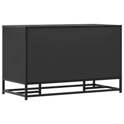 Banc à chaussures noir 84x40x53,5 cm bois d'ingénierie et métal 536047536047