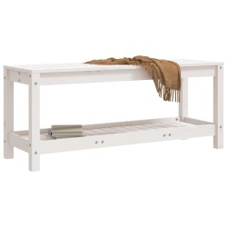Banc de jardin blanc 108x35x45 cm bois massif de pin 536063536063