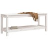 Banc de jardin blanc 108x35x45 cm bois massif de pin 536063536063