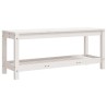 Banc de jardin blanc 108x35x45 cm bois massif de pin 536063536063
