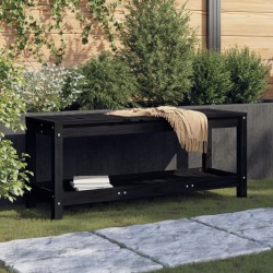 Banc de jardin noir 108x35x45 cm bois massif de pin 536070536070