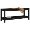 Banc de jardin noir 108x35x45 cm bois massif de pin 536070536070