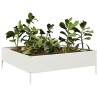 Lit surélevé de jardin blanc 100x100x33,5 cm acier 536108536108