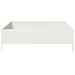 Lit surélevé de jardin blanc 100x100x33,5 cm acier 536108536108