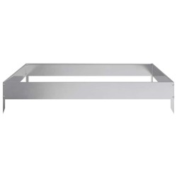 Lit surélevé de jardin 100x100x18,5 cm acier inoxydable 536114536114