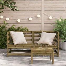 Canapés d'angle de jardin 2 pcs 70x70x67cm bois de pin imprégné 536130536130