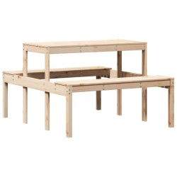 Table de pique-nique 110x134x75 cm bois massif de pin 536144536144