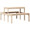 Table de pique-nique 110x134x75 cm bois massif de pin 536144536144