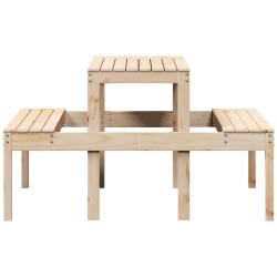 Table de pique-nique 110x134x75 cm bois massif de pin 536144536144