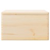 Boîte en bois avec couvercle et poignées bois de pin massif 536148536148