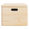Boîte en bois avec couvercle et poignées bois de pin massif 536148536148