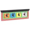 Porte-manteau Noir 80 x 25 x 2 cm Bois de mangue massif 536150536150