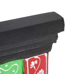 Porte-manteau Noir 80 x 25 x 2 cm Bois de mangue massif 536150536150