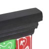 Porte-manteau Noir 80 x 25 x 2 cm Bois de mangue massif 536150536150