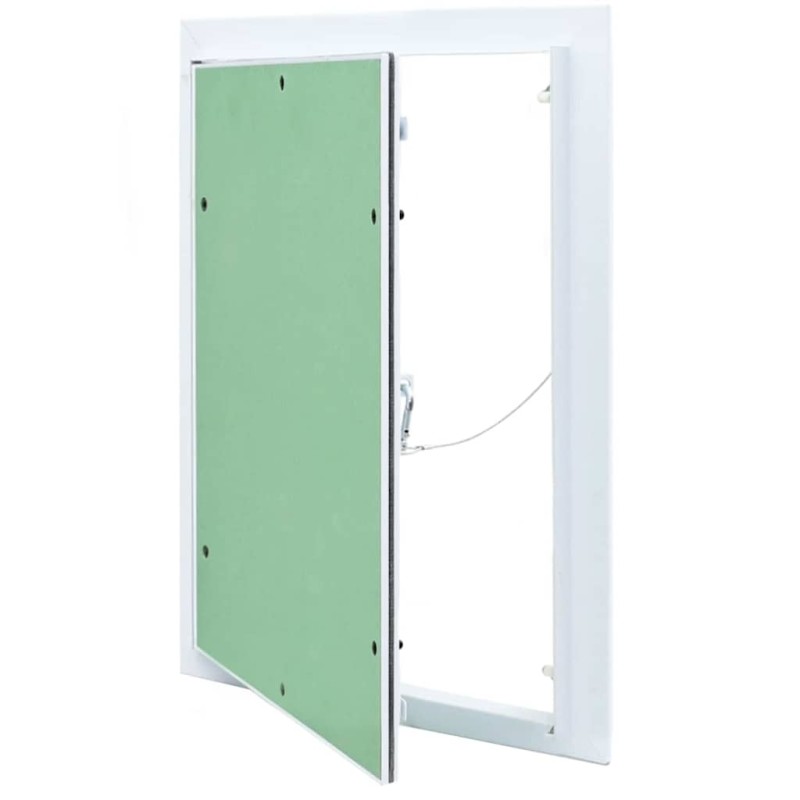 Panneau d'Accès Vert et Argent 35 x 45 cm Aluminium et Plâtre 536163536163
