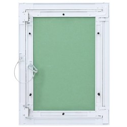 Panneau d'Accès Vert et Argent 35 x 45 cm Aluminium et Plâtre 536163536163