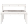 Table de pique-nique blanc 110x134x75 cm bois massif de pin 536171536171