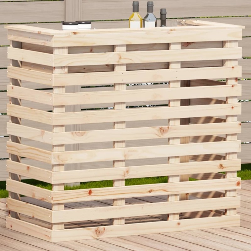 Table de bar d'extérieur 113,5x50x103 cm bois massif de pin 536174536174