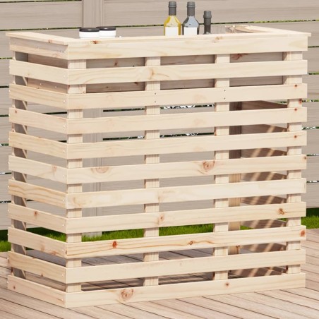 Table de bar d'extérieur 113,5x50x103 cm bois massif de pin 536174536174