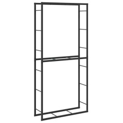Portant de bois de chauffage noir 100x30x209 cm acier 536176536176