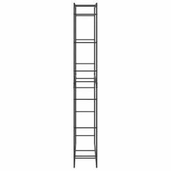 Portant de bois de chauffage noir 100x30x209 cm acier 536176536176
