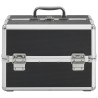 Mallette à maquillage 22x30x21 cm Noir Aluminium 536182536182