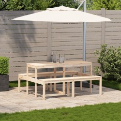Table de pique-nique 160x134x75 cm bois massif de pin 536185536185