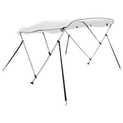 Toit bimini à 3 arceaux parois latérales 183x(185-198)x137 cm 536193536193