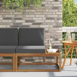 Canapé d'extérieur en bout avec coussin Naturel et Anthracite 536194536194