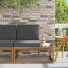 Canapé d'extérieur en bout avec coussin Naturel et Anthracite 536194536194