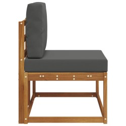 Canapé d'extérieur en bout avec coussin Naturel et Anthracite 536194536194