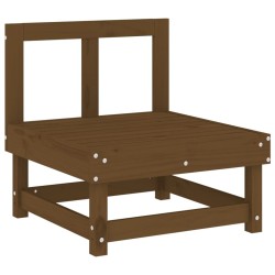 Canapé central de jardin marron miel bois de pin massif 536195536195