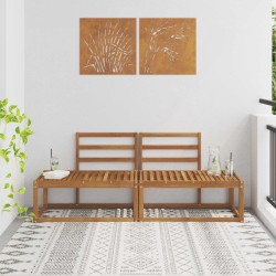 Canapé d'extérieur en bout 2 Pièce Naturel 182,5 x 63 x 73 cm 536196536196