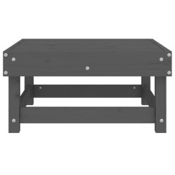 Repose-pied de jardin gris bois de pin massif 536198536198