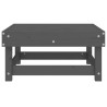 Repose-pied de jardin gris bois de pin massif 536198536198