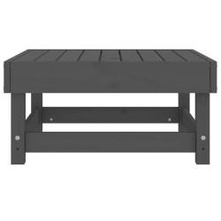 Repose-pied de jardin gris bois de pin massif 536198536198
