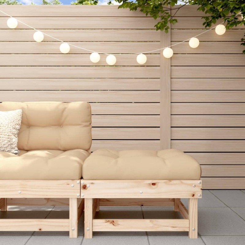 Repose-pied de jardin bois de pin massif 536202536202