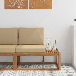 Canapé d'extérieur en bout avec coussin Naturel 91 x 63 x 73 cm 536203536203