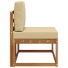 Canapé d'extérieur en bout avec coussin Naturel 91 x 63 x 73 cm 536203536203