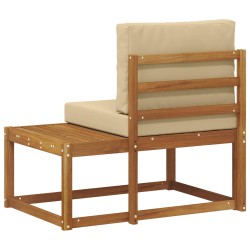 Canapé d'extérieur en bout avec coussin Naturel 91 x 63 x 73 cm 536203536203