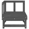 Canapé d'angle de jardin gris bois de pin massif 536205536205