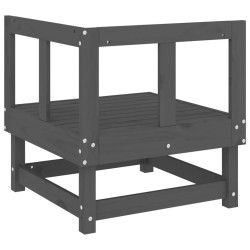 Canapé d'angle de jardin gris bois de pin massif 536205536205