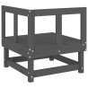 Canapé d'angle de jardin gris bois de pin massif 536205536205