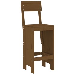 Tabourets lot de 2 marron miel 40x48,5x115,5 cm bois massif pin 536206536206