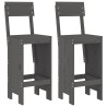 Tabourets de bar lot de 2 gris 40x48,5x115,5 cm bois massif pin 536209536209
