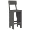 Tabourets de bar lot de 2 gris 40x48,5x115,5 cm bois massif pin 536209536209