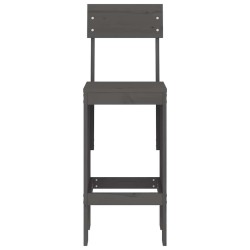 Tabourets de bar lot de 2 gris 40x48,5x115,5 cm bois massif pin 536209536209