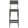 Tabourets de bar lot de 2 gris 40x48,5x115,5 cm bois massif pin 536209536209