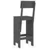 Tabourets de bar lot de 2 gris 40x48,5x115,5 cm bois massif pin 536209536209