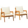 Chaise de jardin 2 pcs Huile Naturelle Bois d'Acacia Massif 536210536210